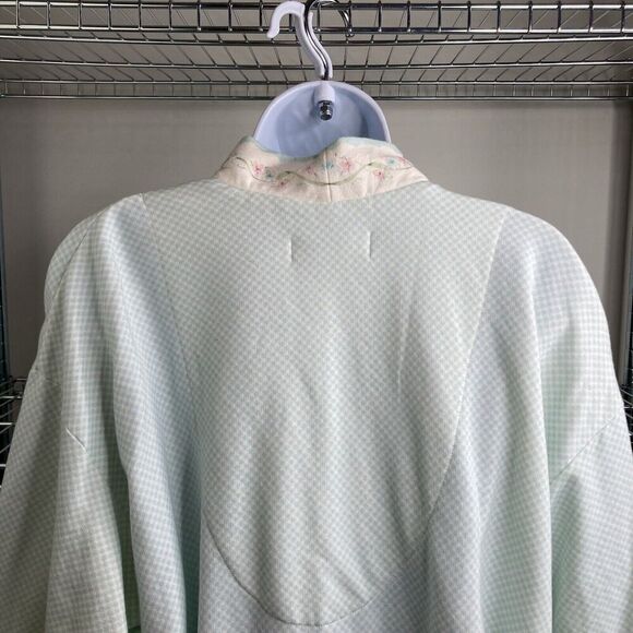 Earth Angels Women's Green Fleece Robe Size L Loungewear Soft Pastels Cozy - Picture 11 of 13